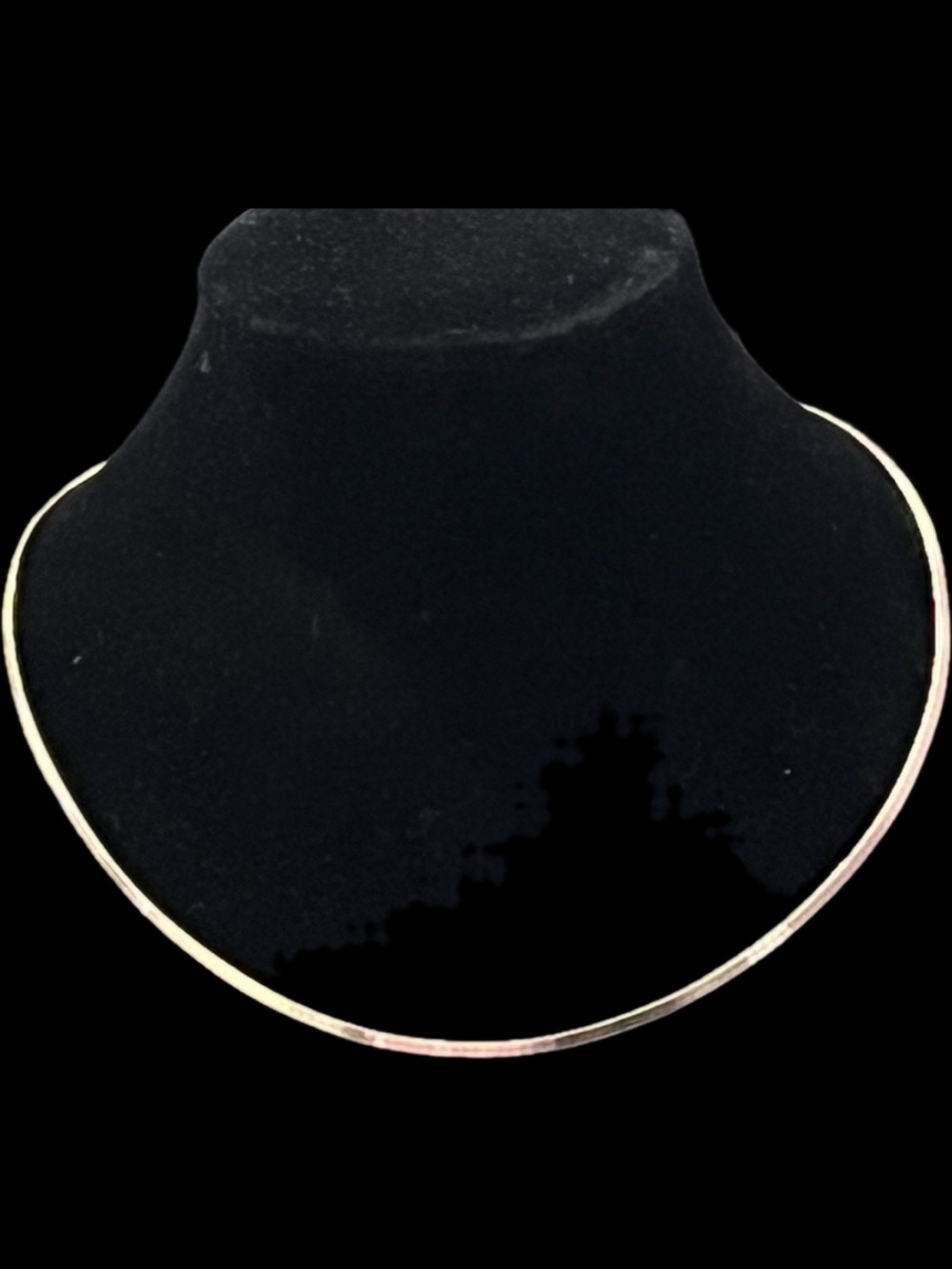 18k Gold Technibond Diamond cut omega polished flexible necklace vintage HSN